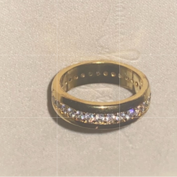 Gold Plated Band Ring With Beaded Details